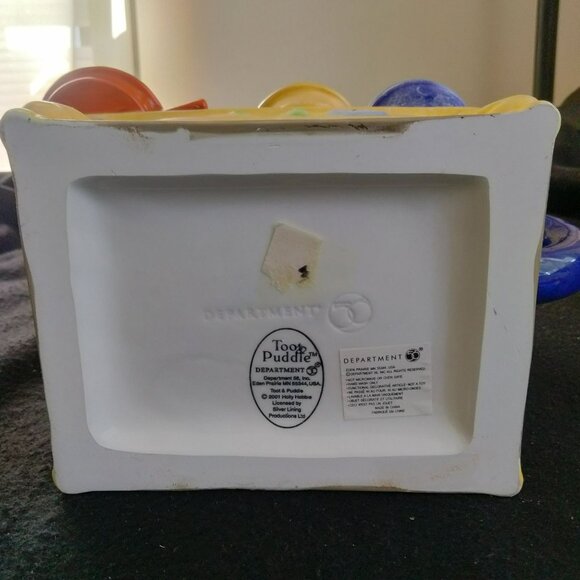 Department 56 Toot & Puddle Ceramic Stovetop Teapot With Colorful Cookware Desig - Picture 8 of 10